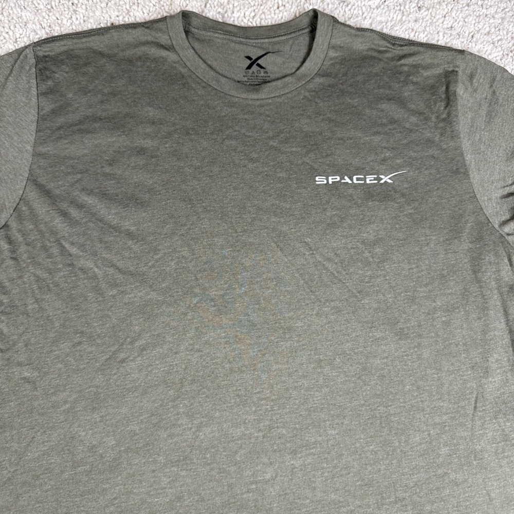 Rare SpaceX Falcon 1 2008 Gimbal Axis Team Issued Shirt Adult Large Green